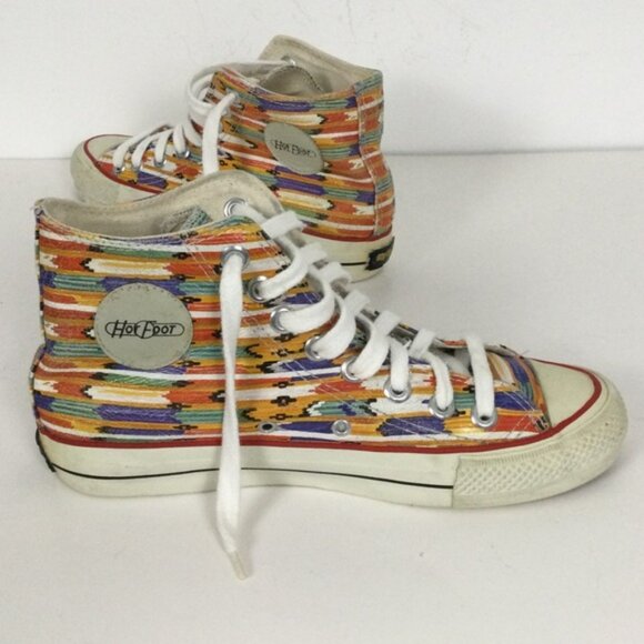 👛 (ANY 2/$25) HOT FOOT High Rise Multi Colored Sneakers - Picture 11 of 11